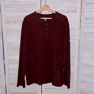 Mountain Hardwear Wool Blend Thermal Henley - XL Maroon